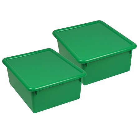 ROMANOFF Stowaway 5in Letter Box with Lid, Green, PK2 ROM16005